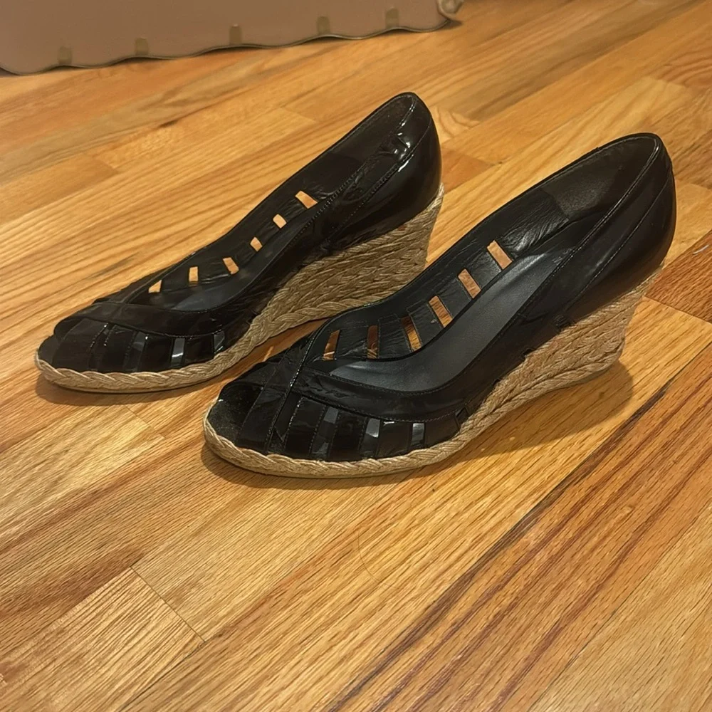 Stuart Weitzman Peep Toe Wedges - Picture 3 of 9